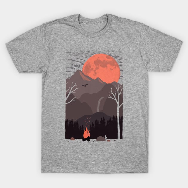 Blood Moon T-Shirt by WildOak